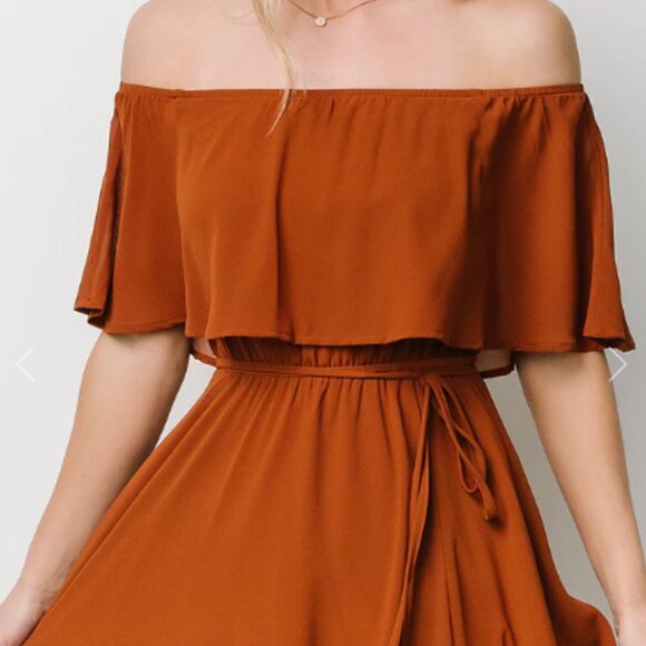 Baltic Born Cinnamon Victoria Off Shoulder Maxi Dress - Picture 3 of 5